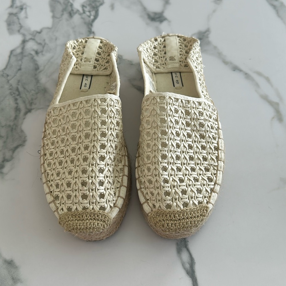 ZARA Woven Platform Espadrilles
